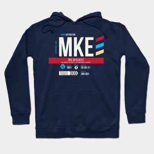 Milwaukee (MKE) Airport Code Baggage Tag C Hoodie